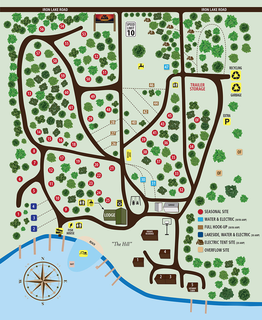 Top O' the Morn Campground Map