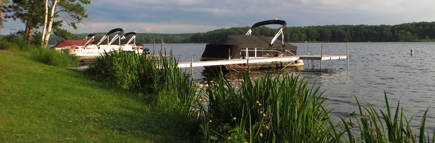 Cabins on Iron Lake in Wisconsin